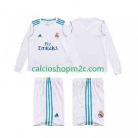 Real Madrid 2017 Retro Bambino Maglia Prima 2018 Manica Lunga